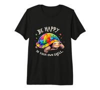 Puzzle Turtle Sé Feliz en tu Propio caparazón: Conciencia del Autismo Camiseta Premium