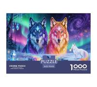 Puzzle Two Tone Spirit Lobo De 1000 Piezas Interesante Rompecabezas Hombres Y Mujeres De 1000 Piezas Obra De Arte Regalo 70x50cm/1000pcs