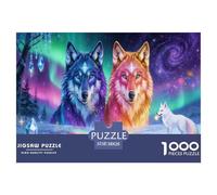 Puzzle Two Tone Spirit Lobo De 1000 Piezas Interesante Rompecabezas Hombres Y Mujeres De 1000 Piezas Pintura Hobby 38x26cm/1000pcs