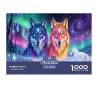 Puzzle Two Tone Spirit Lobo De 1000 Piezas Interesante Rompecabezas Hombres Y Mujeres De 1000 Piezas Juego Regalo 52x38cm/1000pcs
