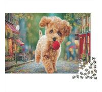 Puzzle Un Cachorro Corre con una Bola roja Rompecabezas Desafiante Adultos - 1000 Piezas, Decoración del Hogar, Regalo 38x26cm/1000pcs