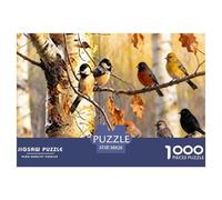 Puzzle Un rebaño de gorriones en Ramas de otoño De 1000 Piezas Animal Rompecabezas Adultos De 1000 Piezas Decoracion Regalo 38x26cm/1000pcs