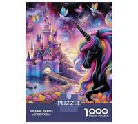 Puzzle unicornioio y Castillo De 1000 Piezas Rompecabezas Adultos De 1000 Piezas Pintura Entretenimento 70x50cm/1000pcs