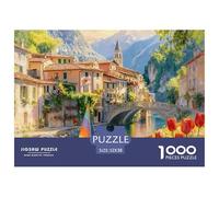 Puzzle Valle del Río Ciudad De 1000 Piezas Interesante Rompecabezas Hombres Y Mujeres De 1000 Piezas Juego Entretenimento 52x38cm/1000pcs