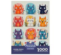 Puzzle Various cochetoon Gatos De 1000 Piezas Interesante Rompecabezas para Adultos De 1000 Piezas Obra De Arte Entretenimento 70x50cm/1000pcs