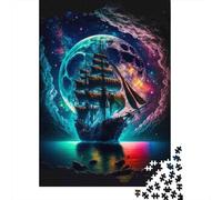 Puzzle Viaje Espacial Nave fantasía De 1000 Piezas Interesante Rompecabezas para Adultos De 1000 Piezas Pintura Entretenimento 38x26cm/1000pcs