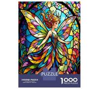 Puzzle Vidrio Pintado Estilo Flor Hada De 1000 Piezas Rompecabezas Adultos De 1000 Piezas Juego Entretenimiento Creativo 70x50cm/1000pcs