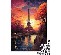 Puzzle Vista al Atardecer de París De 1000 Piezas Interesante Rompecabezas Hombres Y Mujeres De 1000 Piezas Obra De Arte Regalo 38x26cm/1000pcs