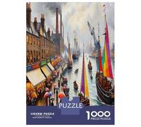 Puzzle Vista al Puerto De 1000 Piezas Rompecabezas Hombres Y Mujeres De 1000 Piezas Juego Hobby 52x38cm/1000pcs