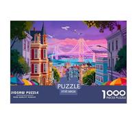 Puzzle Vista de la Calle Urban Seaside De 1000 Piezas Interesante Rompecabezas para Adultos De 1000 Piezas Decoracion Entretenimiento Creativo 38x26cm/1000pcs