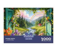Puzzle Vista de Ventana De 1000 Piezas Interesante Rompecabezas Hombres Y Mujeres De 1000 Piezas Juego Hobby 52x38cm/1000pcs