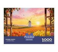 Puzzle Vista de Ventana De 1000 Piezas Interesante Rompecabezas para Adultos De 1000 Piezas Obra De Arte Hobby 70x50cm/1000pcs