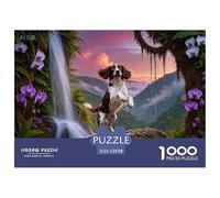 Puzzle Welsh Springer Spaniel 1000 Piezas - para Adultos Rompecabezas De Helechos Cascada, Juego EduGatoivo Y Divertido Decorativo, Regalo Ideal 52x38cm/1000pcs