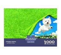 Puzzle West Highland White Terrier 1000 Piezas - para Adultos Rompecabezas De Hierba, Desafío Mental Y Juego Complejo, Decorativo, Regalo para Hombre 70x50cm/1000pcs
