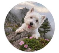 Puzzle West Highland White Terrier 1000 Piezas - para Adultos Y Niños Puzzle De Acantilado, Desafío Mental Y Juego Complejo, Arte Decorativo, Regalo Original 1000pcs (67.5x67.5cm)