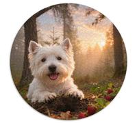 Puzzle West Highland White Terrier 1000 Piezas - para Adultos Y Niños Puzzle De Bosque, Anti Estrés, Relajarse Decorativo, 1000pcs (67.5x67.5cm)