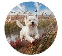 Puzzle West Highland White Terrier 1000 Piezas - para Adultos Y Niños Puzzle De Humedal, Juego Divertido E Instructivo Decorativo, 1000pcs (67.5x67.5cm)