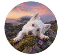 Puzzle West Highland White Terrier 1000 Piezas - para Adultos Y Niños Puzzle De Musgo, Anti Estrés, Relajarse Decorativo, 1000pcs (67.5x67.5cm)