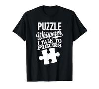 Puzzle Whisperer Divertido Rompecabezas Camiseta gráfica económica, Hombre, Negro, S
