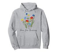 Puzzle Wildflower Haz Crecer tu Conciencia Mes de concienciación sobre el Autismo Sudadera con Capucha