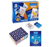 Puzzle Word Game, lógica espacial, juego de pensamiento, lógica espacial, tablero de pensamiento, juego gráfico, rompecabezas familiar para niños y adultos (azul)