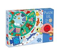 Goula - Puzle XXL Discover Animals, Puzle de carton de piezas grandes para niños a partir de 3 años