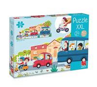 Goula - Puzle XXL vehiculos, Encajable de cartón de piezas grandes para niños a partir de 2 años