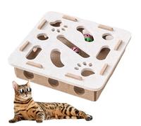 Puzzle y juguetes mentales para gatos - Juguete enriquecedor para gatos, juego de rascar con timbre y pista de laberinto para el empleo y para el movimiento de mordeduras para gatitos cachorros en el