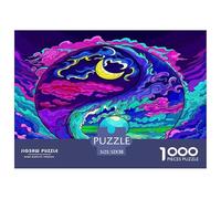 Puzzle Yin-Yang 1000 Piezas Adultos - Luna Nubes Yin-Yang Espiritual antiestrés 52x38cm