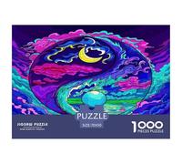 Puzzle Yin-Yang 1000 Piezas - Luna Nubes Yin-Yang Espiritual antiestrés 70x50cm