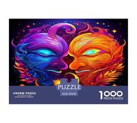 Puzzle Yin-Yang 1000 Piezas - Rostros Yin-Yang artístico diversión 70x50cm