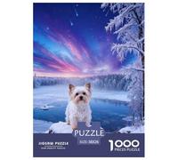 Puzzle Yorkshire Terrier 1000 Piezas - para Adultos Y Niños Puzzle De Frozen Lago, Juego Divertido E Instructivo, Arte Decorativo, Regalo Original 38x26cm/1000pcs