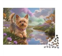 Puzzle Yorkshire Terrier 1000 Piezas - para Adultos Y Niños Puzzles, Divertido, Desafiante E Instructivo Decorativo, 38x26cm/1000pcs