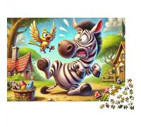 Puzzle Zebra Village Chase 38x26cm 1000 Pieces para Adultos Adolescentes Familia Noche de Juego Decoracion Hogar Regalo Cumpleanos Navidad Actividad Relajante