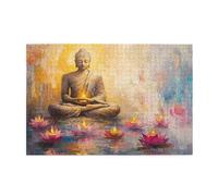 Puzzle Zen Puzzle 1000 Piezas Loto Imposible, DIY Obra de Arte de Juego de Rompecabezas para Adultos, Rompecabezas de Alta Definición Multicolor, Regalo Mujer Decoracion Hogar 75x50cm E-1182