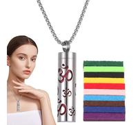 puzzlegame Collar Difusor,Collar Perfumado,Colgante difusor de Aceite de aromaterapia | Joyería de Aceite de aromaterapia con Almohadillas difusoras, Collar calmante para Mujeres y Hombres