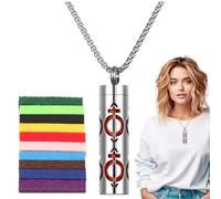 puzzlegame Collar Difusor,Collar Perfumado, difusor de Aceite de aromaterapia | Joyería de Aceite de aromaterapia con Almohadillas difusoras, Collar calmante para Mujeres y Hombres
