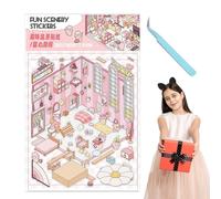 puzzlegame Haz tus propias pegatinas de casa,Haz tus propias pegatinas de escenas - Calcomanías para álbumes de recortes con efecto | Calcomanías de escenas de cabina, pegatinas de cuentas de mano,