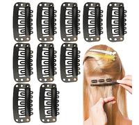 puzzlegame Pinzas de metal para el pelo para mujer, pinzas en forma de U | 10 clips de extensión de pelo de acero inoxidable resistente - Clips de peluca para asegurar la peluca, clips de extensión,