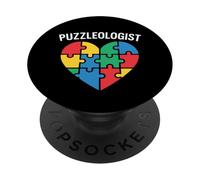 Puzzleologist Jigsaw Puzzle Lover Solver Mujeres Niños Rompecabezas PopSockets PopGrip Adhesivo