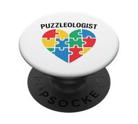 Puzzleologist Jigsaw Puzzle Lover Solver Mujeres Niños Rompecabezas PopSockets PopGrip Adhesivo