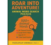 PuzzlePlay Animals: 50 Shaped Word Searches for Kids Ages 8-11 | Fun, Educational, and Large Print! (PuzzlePlay Series)
