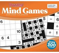 Puzzler Mind Games - Calendario de escritorio 2026, más de 300 acertijos, crucigramas, sudoku, rompecabezas matemáticos, embalaje sin plástico