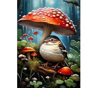 Puzzles 100 Piezas Aves Hongos, Juguete desafío y Juego Educativo Imposible Rompecabezas para Adultos Ideales para Todos los Fanáticos de los Rompecabezas 40 x 28 cm
