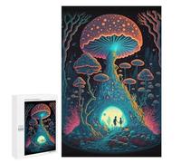 Puzzles 1000 PCS para adolescentes Enchanted Mushroom Forest Puzzles Juegos de Relajación Promueven la memoria toda la familia 1000 PCS