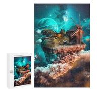 Puzzles 1000 PCS para adolescentes Flotante Islandia Fantasía -1 Puzzles para Adultos Juegos de Relajación Regalos para Mujeres Regalos para Amigos y Familias 1000 PCS