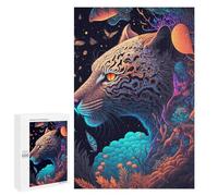Puzzles 1000 PCS para adolescentes Whimsical Tiger in Fantasy Forest Puzzles Juegos de Relajación Promueven la Memoria Toda la Familia 1000 PCS