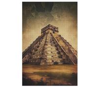 Puzzles 1000 piezas adulto Chichen Itza rompecabezas de madera para adolescentes juguetes creativos decoración del hogar (78×53cm)