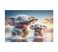 Puzzles 1000 piezas adulto elephHormiga rompecabezas de madera para adolescentes juguetes creativos decoración del hogar (75×50cm)