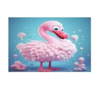 Puzzles 1000 piezas adulto flamenco rosa rompecabezas de madera para adolescentes juguetes creativos decoración del hogar (75×50cm)